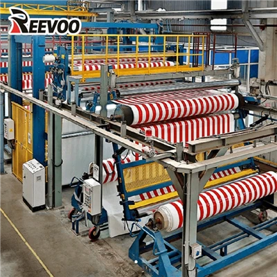 gelamineerd PVC gestreept luifelzeilmateriaal voor zonnescherm